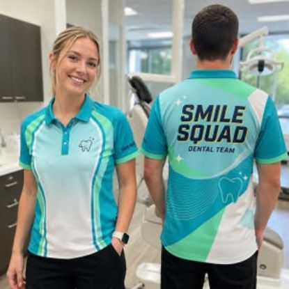 Personalized Smile Squad Dental Team Polo, Custom Dental Office Shirt, Personalized Dentist Staff Uniform, Dental Hygienist Polo Team