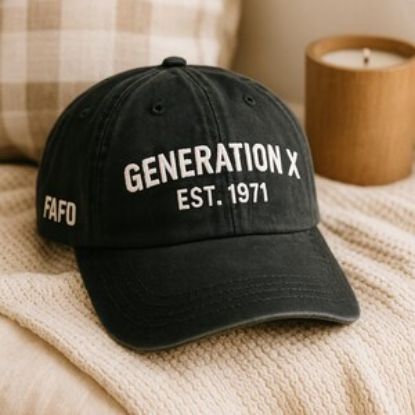 Embroidered Custom Year Gen X Hat Side, Generation X FAFO Cap, Fck Around And Find Out Nostalgia Hat, Funny Birthday Gift For Parents