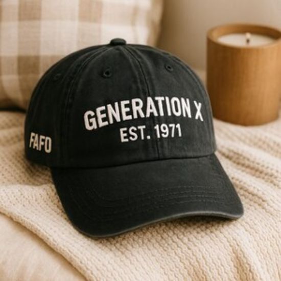 Embroidered Custom Year Gen X Hat Side, Generation X FAFO Cap, Fck Around And Find Out Nostalgia Hat, Funny Birthday Gift For Parents