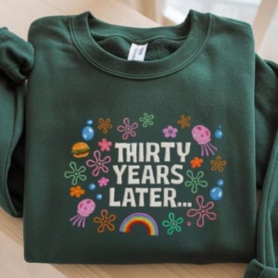 Embroidered 30 Years Later Swweatshirt, 30th Birthday Shirt, Dirty 30 Crewneck, 30th Birthday Gift, 1995 Shirt, Gift for 30, 1995 Shirt