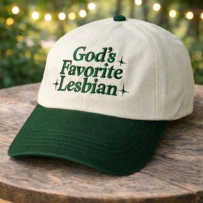 God’s Favorite Lesbian Embroidered Hat, LGBT Pride Cap, Sapphic Queer Hat, Funny Pride Month Hat, LGBTQ Awareness Gift Embroidered Cap
