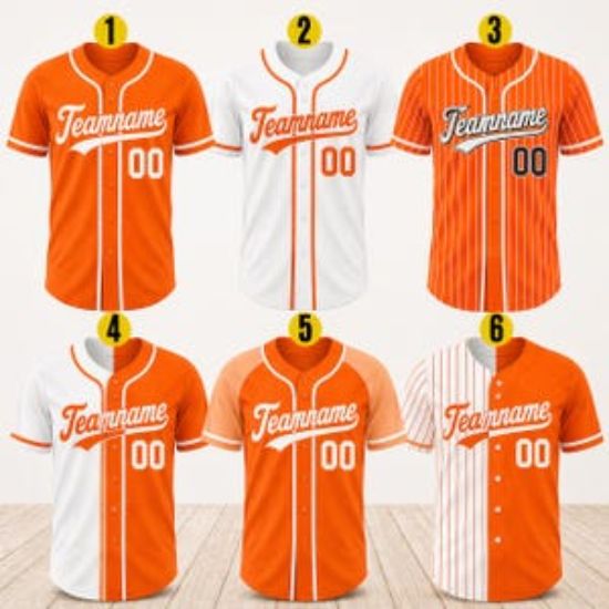 Orange Baseball Jersey, Custom Team Name Number Shirt, Personalized Sports Uniform, Matching Team Outfit Gift, Orange Team Baseball Jersey