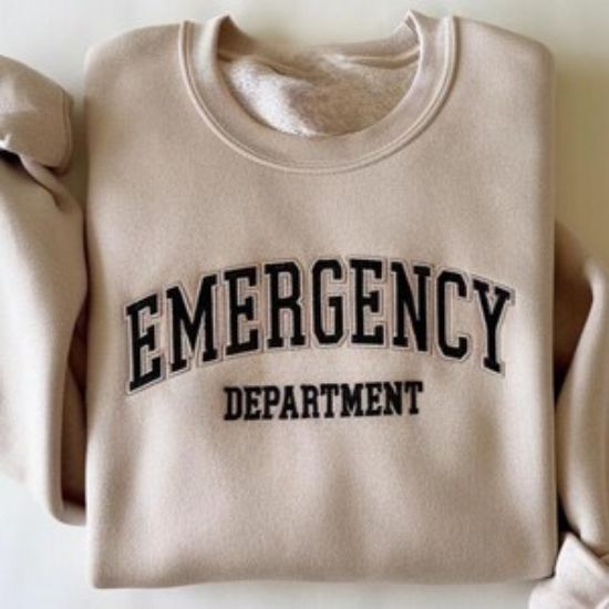 Embroidered Emergency Department Nurse Sweatshirt, ER Nurse Shirt, Emergency Medicine Nurse Shirt, Emergency Nurse Gift, School Nursing Gift