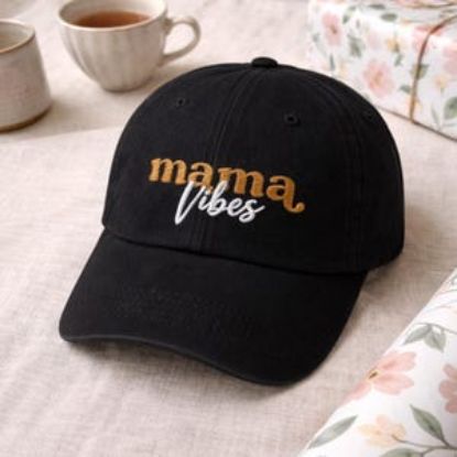 Embroidered Mama Vibes Hat, Mother's Day Gift, Mother Cap, Mama Appreciation Gift, Custom Embroidered Text Hat, Embroidery Mother Day Cap