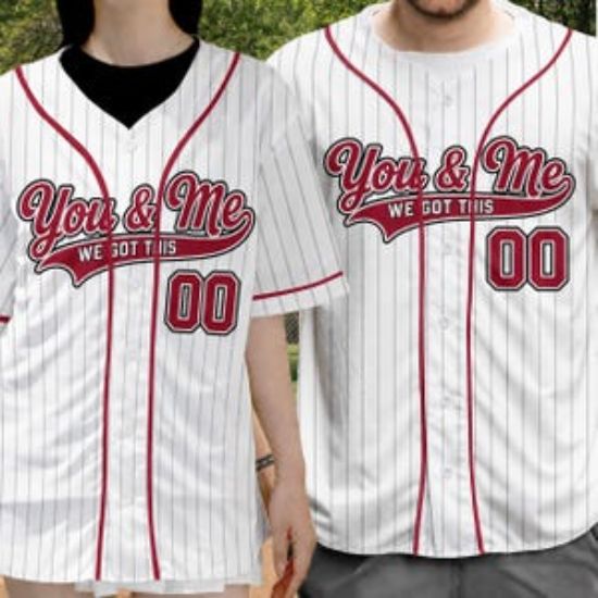 Personalized You And Me Baseball Jersey, Custom Couple Matching Shirt, Name Number Baseball Outfit, Romantic Gift for Couples