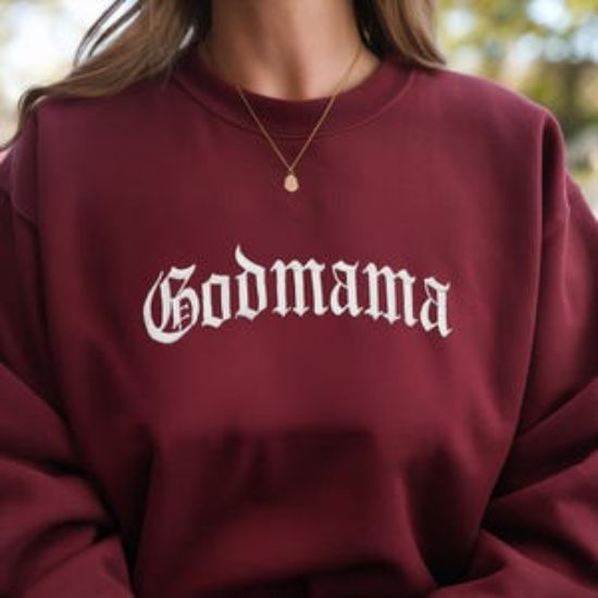 Embroidered Godmother Sweatshirt, Gift for Godmother Proposal, Baptism Day Gift, Godmother Hoodie, Godmother To Be Crewneck, God Mother Gift