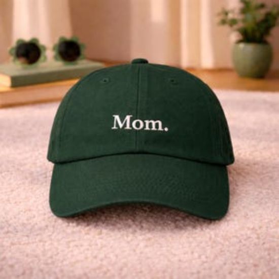 Embroidered Minimalist Mom Hat, Mother's Day Gift, Adjustable Unisex Gift for Mom, Custom Embroidered Text Hat, Embroidery Logo Hat Mom