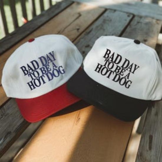 Embroidered Bad Day To Be a Hot Dog Baseball Trucker Hat, Funny Fourth of July Hat, funny Hot Dog Hat, Trendy Summer Hat