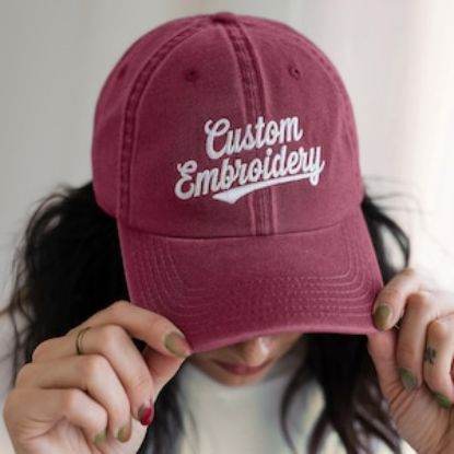 Embroidered Custom Text Pigment Dyed Hat, Personalized Dad Cap , Embroidery Logo Hat , Gift For New Dad Mom, Gift For Bride, Bachelorette