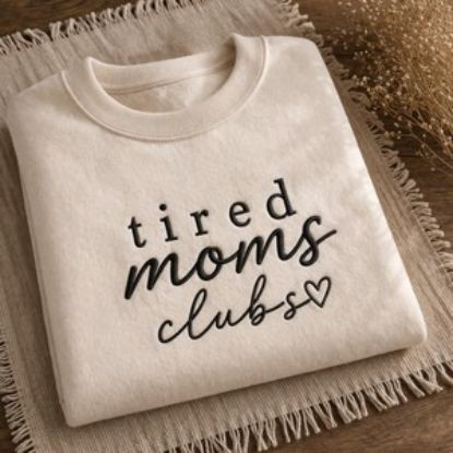 Tired Moms Club Embroidered Shirt Mom Life Shirt Mother’s Day Shirt Mom Appreciation Shirt Funny Mom Shirt Gift for Mom Mother Day Shirt