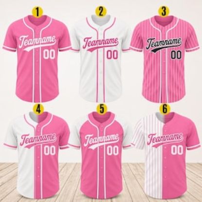 Custom Pink Baseball Jersey, Personalized Name Number Shirt, Team Uniform, Baseball Style  Shirt Gift, Team Baseball Matching Pink Shirt