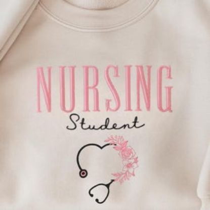 NURSING STUDENT Embroidered Sweatshirt, Stethoscope, Future Nurse Shirt, Nursing Student Gift, Nurse College Gift