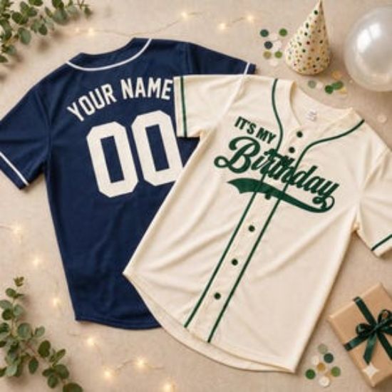 Custom Birthday Baseball Jersey, Personalized Birthday Baseball Jersey, Birthday Family Matching Jersey, Birthday Squad Crew