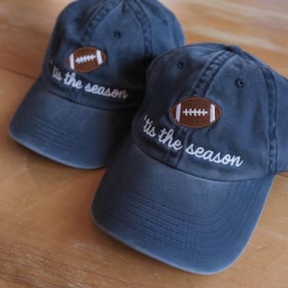 Embroidered Football Season Vintage Washed Hat, Ti the Season Cap, Football Season Cap, Game Day Football Hat, Football Gift, Football Mom