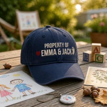 Personalized Dad Hat, Embroidered Baseball Cap, Custom Family Name Gift