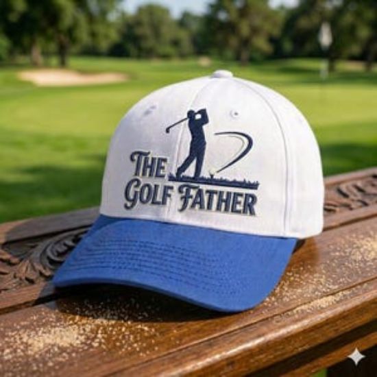 The Golf Father Embroidered Cap, Golf Dad Hat, Two-Tone Sporty Style