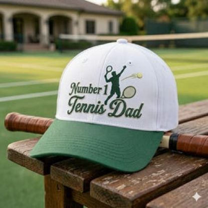 Embroidered Tennis Dad Hat, Sports Lover Gift, Father's Day Tennis Cap