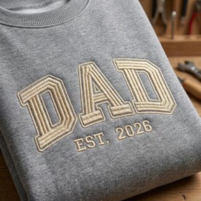 Dad Est 2026 Embroidery Design, Varsity Dad Embroidery File, New Dad Gift Idea, Father Embroidery Pattern, Pes Dst Exp Vp3 Xxx