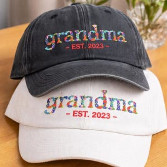 Grandma Embroidery Design Est 2023, Floral Name Embroidery File, Custom Grandma Gift Embroidery, Flower Lettering Design, Pes Dst Exp Vp3