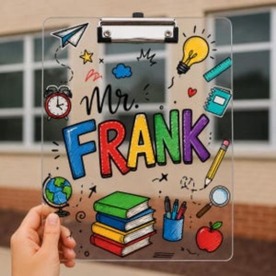 Personalized Clear Clipboard For Teachers Students, Custom Acrylic Clipboard Back To School, Classroom School Supplies Gifts For Educators