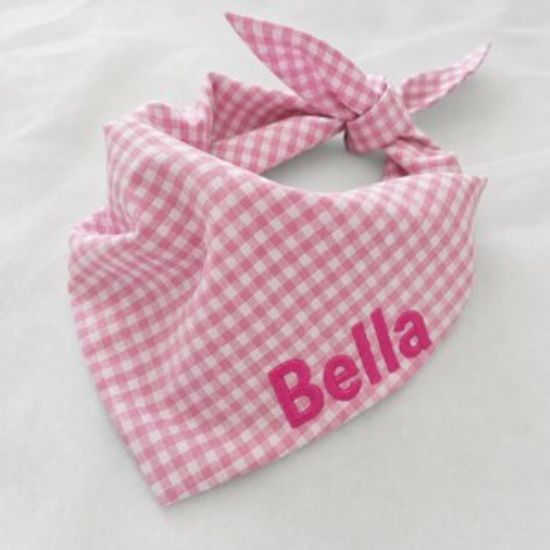 Personalized Embroidered Pet Bandana, Custom Embroidered Dog Bandana with Name, Custom Cat Scarf, Cute Pet Accessories, Cat Gift Idea