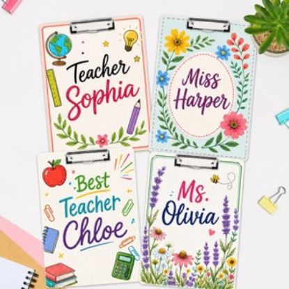 Personalized Teacher Clipboard, Back To School Teacher Gift, Custom Name Clipboard, Cute Classroom Clipboard, Teacher Appreciation Gift