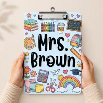Personalized Teacher Clipboard, Custom Acrylic Clipboard For Teachers, Back To School Teacher Gift, Cute Classroom Desk Supplies Teacher