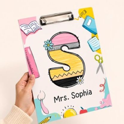 Personalized Teacher Clipboard, Back To School Clipboard, Custom Name Clipboard, Teacher Gift, Classroom Clipboard, Cute School Supplies