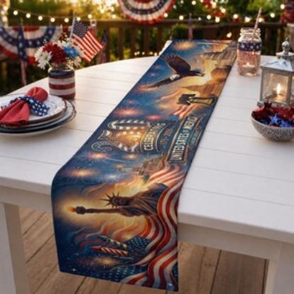 USA 250 Year Celebration Table Runner Decor, America 250th Anniversary Patriotic Table Decoration, 1776–2026 Independence Day Home Decor