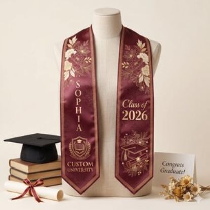 Custom Graduation Stole 2026, Personalized College Sash, Graduation Stole, Custom Name University Stole, Class of 2026 Gift, Custom stole