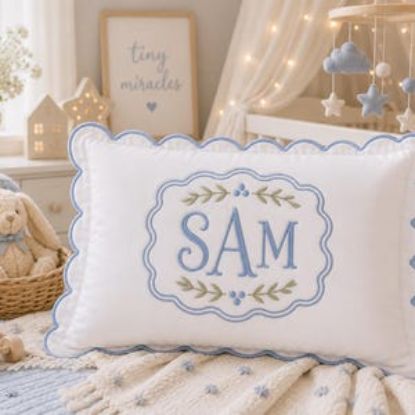 Personalized Monogram Pillow Cover, Custom Embroidered Cushion, Initial Nursery Pillow, Housewarming Gift for Her, New Home Gift