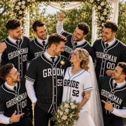 Personalized Groom Bride Groomsmen Bestman Baseball Jersey, Custom Name Number ,Bachelor Party Wedding Baseball Gift