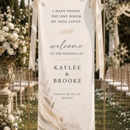 Custom Christian Wedding Banner, Song of Solomon Sign, Wedding Welcome Sign, Bible Verse Wedding, I Have Found the One Whom My Soul Loves