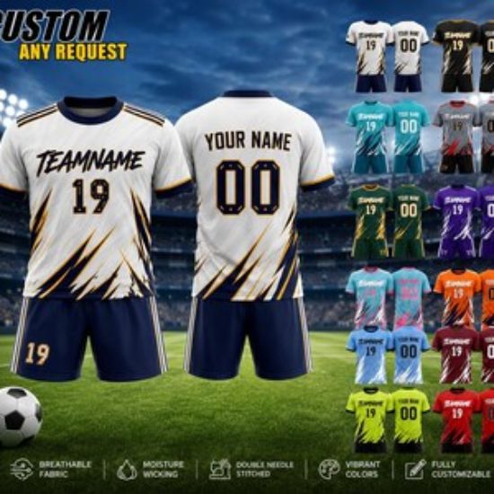 Custom Soccer Jersey Personalized Name Number Logo Soccer Shirt for Kid Youth Adult Team jersey, Custom Soccer Jersey Shorts Set Team Shirt