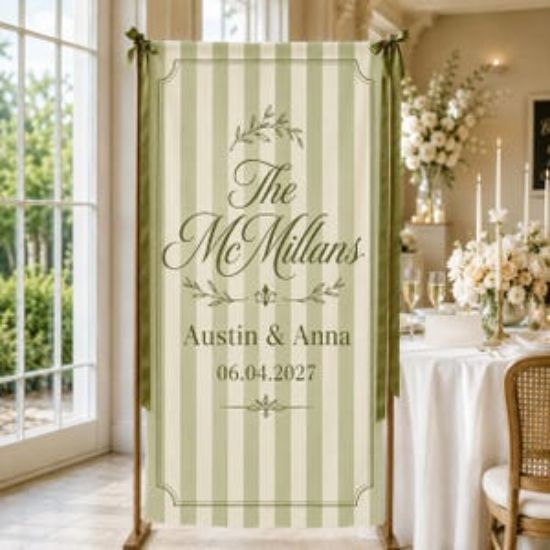 Fabric Wedding Welcome Sign, Personalized Polyester Welcome Sign, Modern Wedding Welcome, Wedding Banner, Custom Fabric Banner