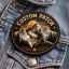Custom Wolf Embroidered Patch, Personalized Mountain Patch, Outdoor Adventure Patch for Jacket Backpack, Iron On Sew On