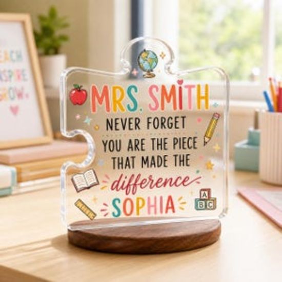 Personalized Teacher Thank You Acrylic Plaque, Retirement Gift, Thank You Gift, Teacher Appreciation Gift, Graduation Back To School