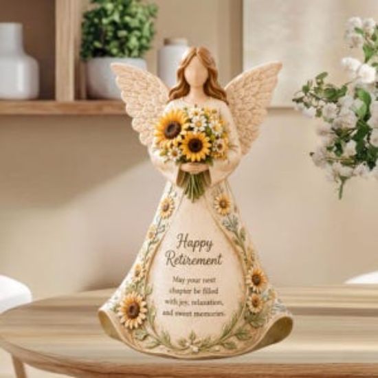 Personalized Retirement Angel Wooden Block, Custom Retirement Gifts For Women, Retired Coworker Teacher Nurse Gift, Happy 2026 Keepsake