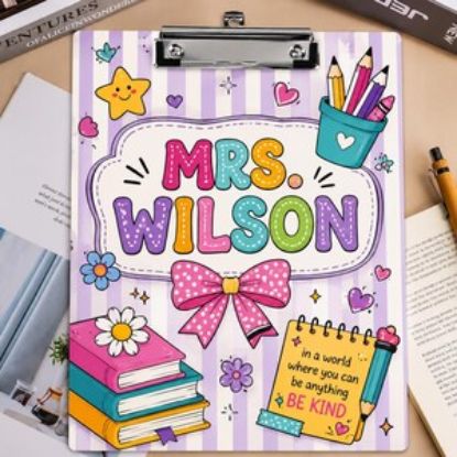 Personalized Teacher Clipboard, Custom Teacher Acrylic Clipboard, Teacher Appreciation Gift, Back to School Gift, Classroom Supplies