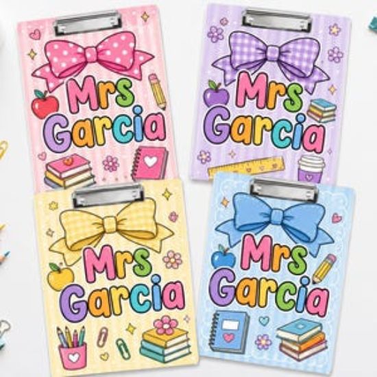Personalized Teacher Clipboard Custom Name Acrylic Clipboard Back To School Teacher Gift Teacher Appreciation End Of Year Gift School