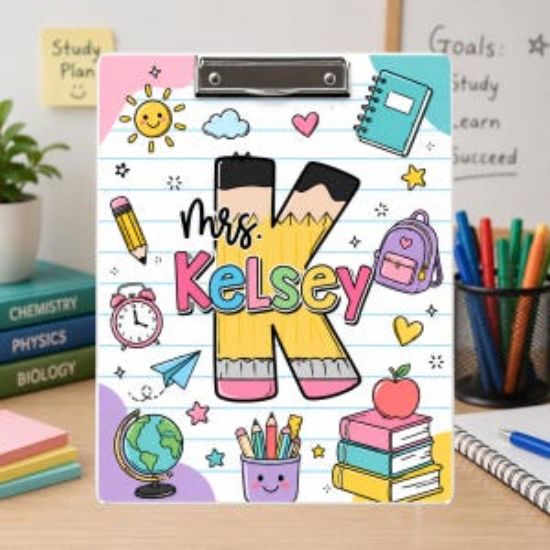 Personalized Teacher Clipboard, Custom Name Clipboard, Teacher Appreciation Gift, End Of Year Teacher Gift, Back To School Supplies